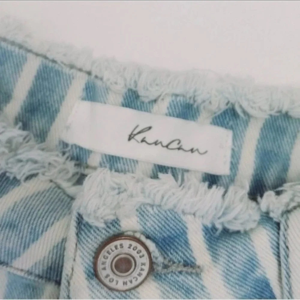 NWT KanCan Blue Striped Jean Shorts - Picture 14 of 14